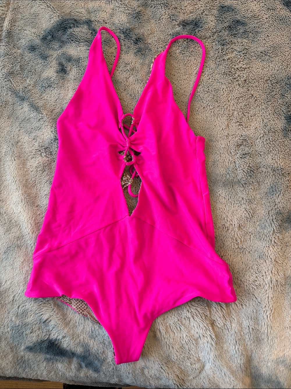 acacia swimwear Hot Pink Lace-Up One-Piece Swimsuit - Kokomo